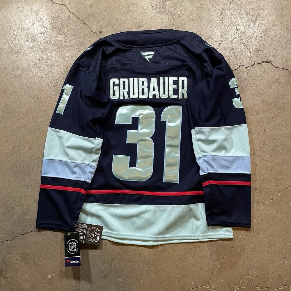 Philipp Grubauer Seattle Kraken Black Jersey Mens Size Medium (50) NEW